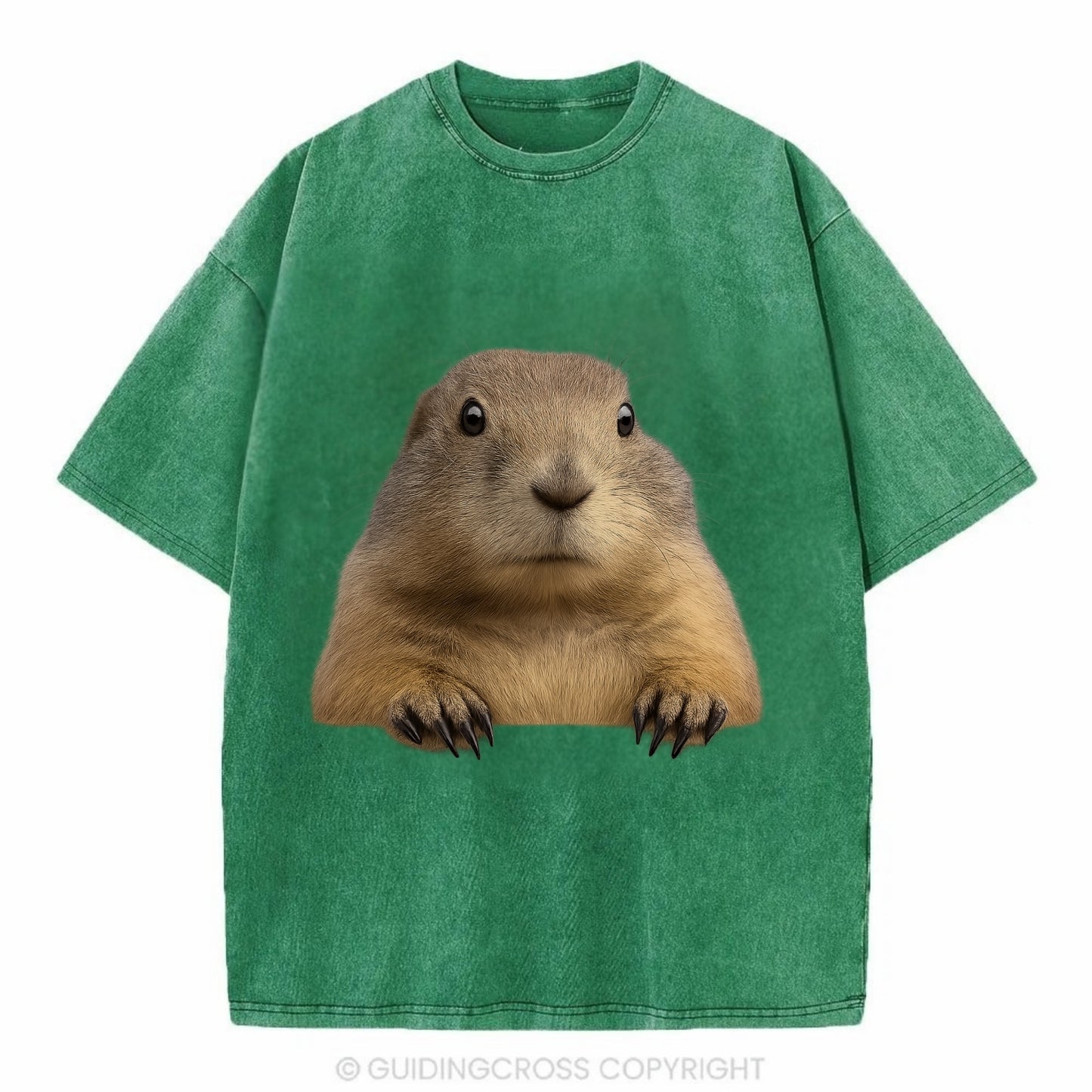 Prairie Dog  - Vintage T-shirt - Forest Mist(Green)