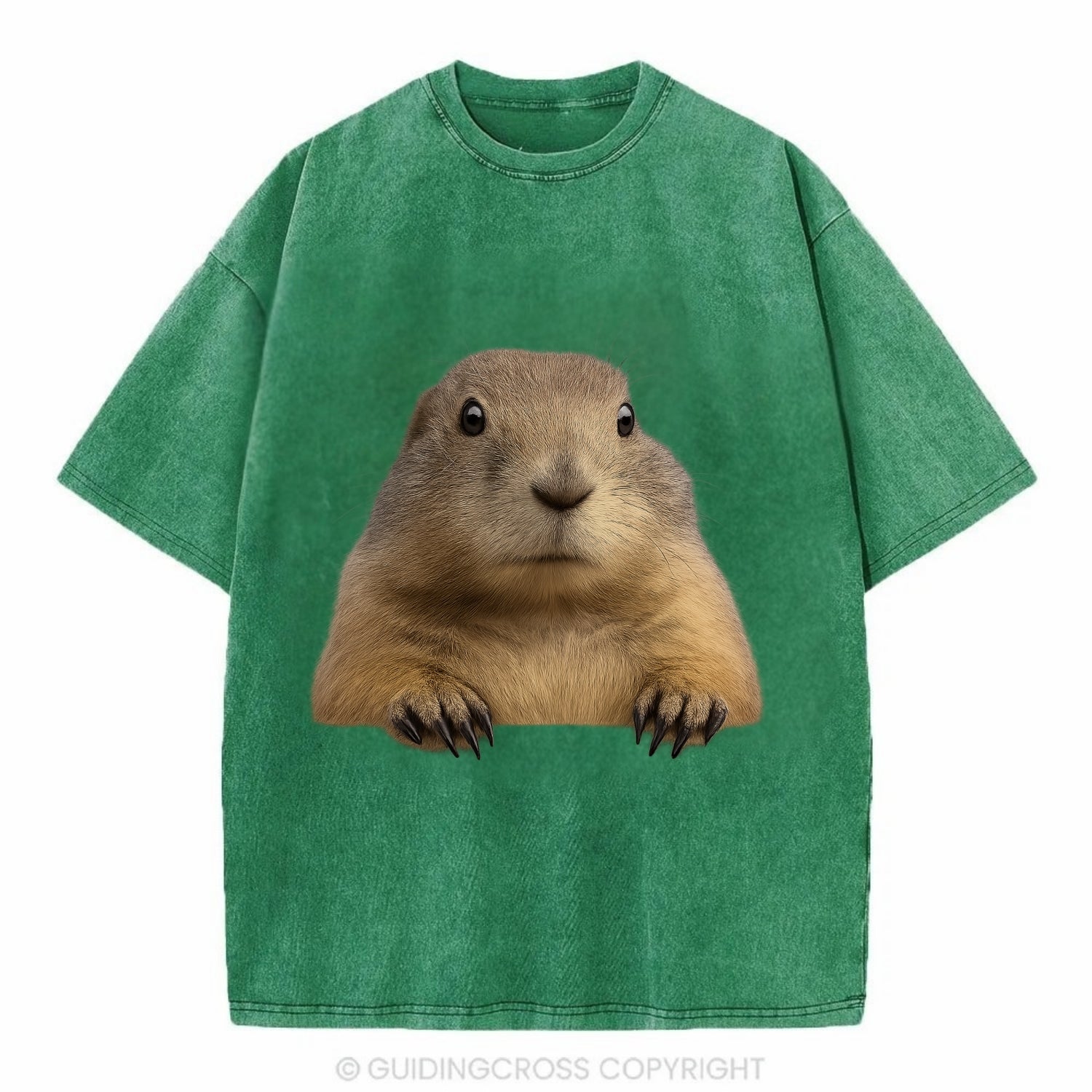 Prairie Dog  - Vintage T-shirt - Forest Mist(Green)