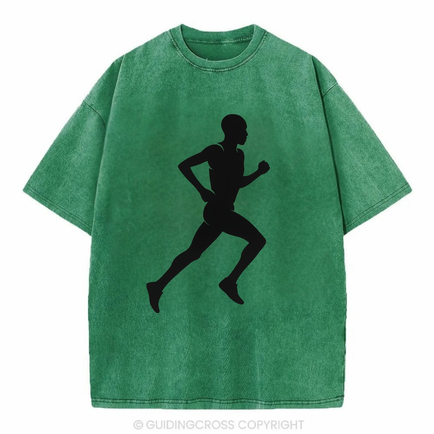 Kenyan distance runner stride - Vintage T-shirt - Forest Mist(Green)
