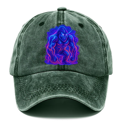 Mighty gorilla with electricity flowing through defined muscles, lightning bolt - Classic Cap - Forest Mist(Green)