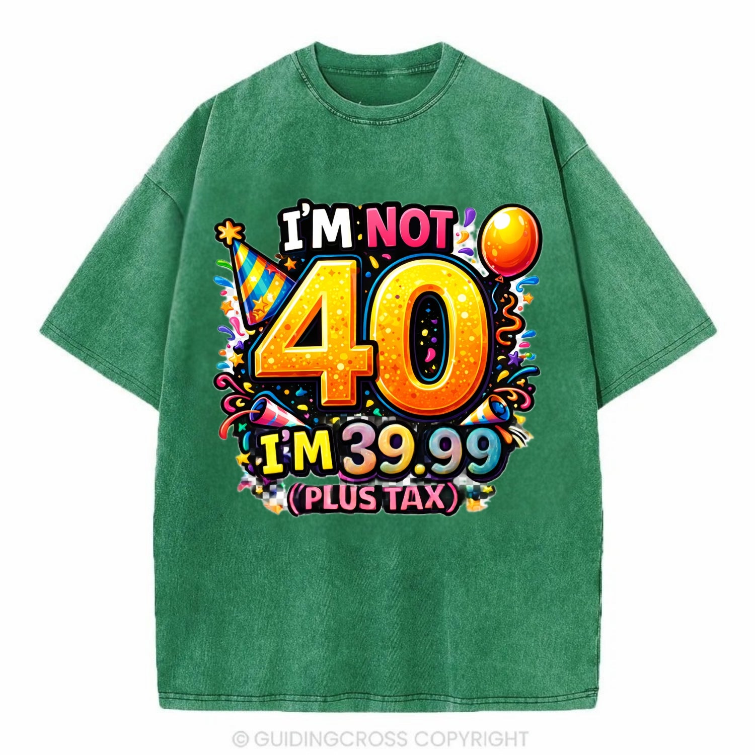 Not 40 Plus Tax - Vintage T-shirt - Forest Mist(Green)