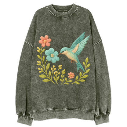 Mint Bee-Eater - Vintage Sweatshirt - Forest Mist(Green)