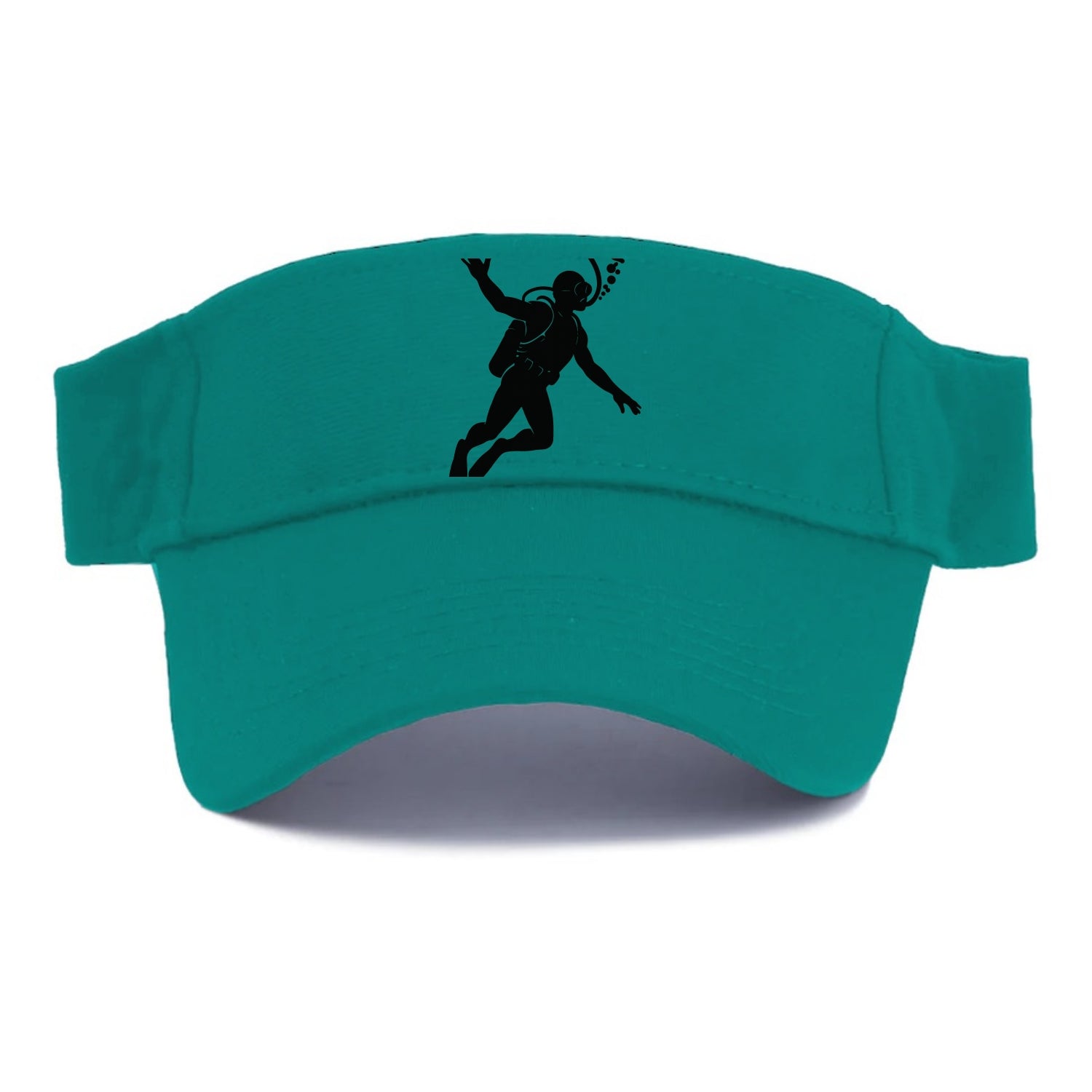 Scuba diver descending with gear - Visor - Forest Mist(Green)