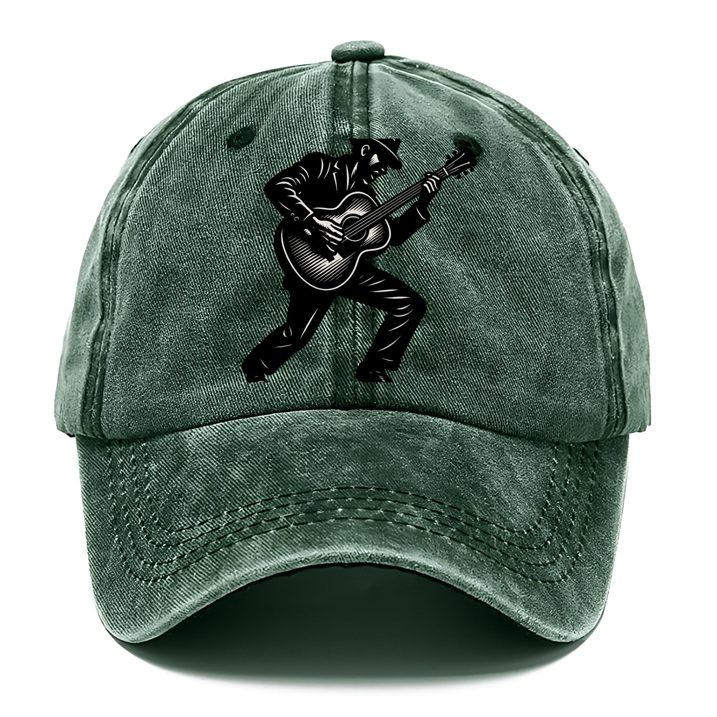 Guitarist playing acoustic guitar - Classic Cap - Forest Mist(Green)