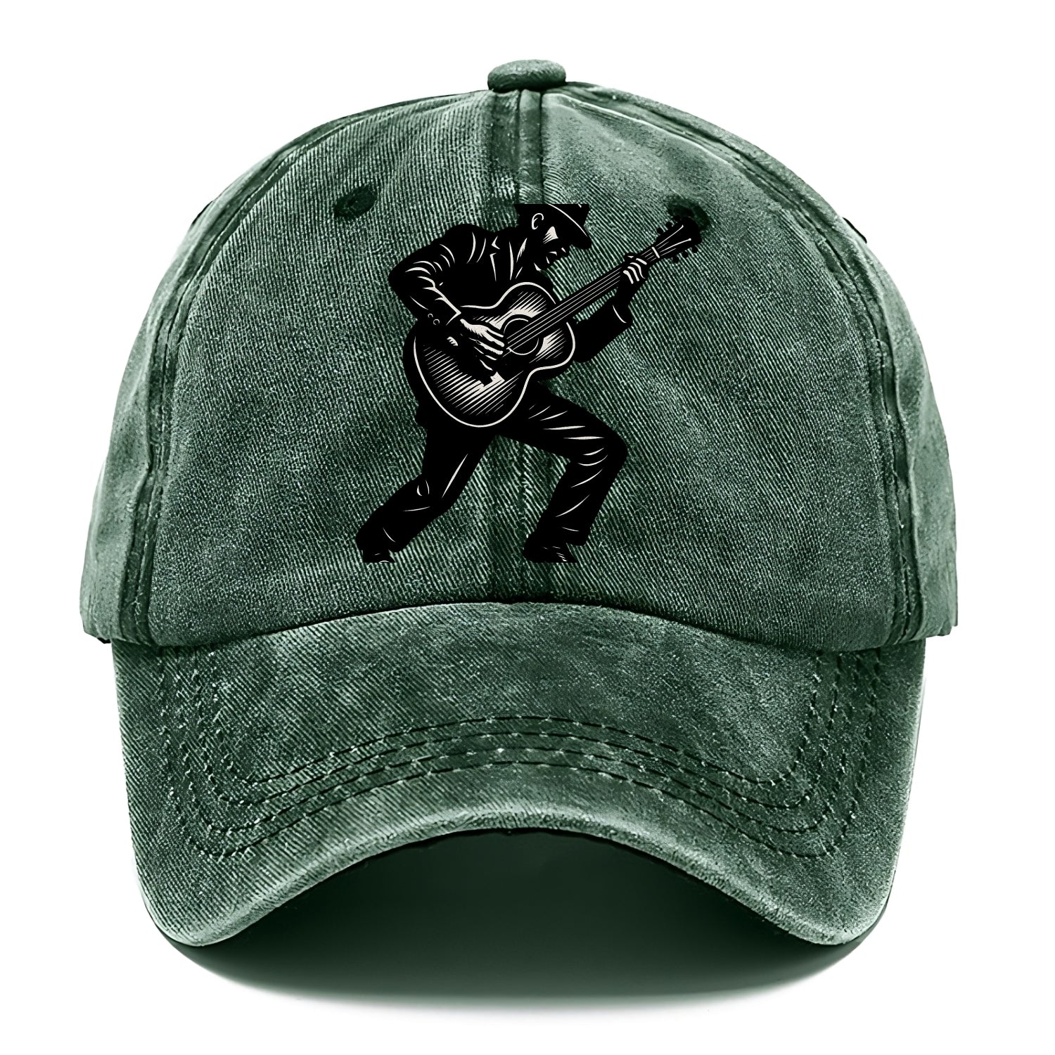 Guitarist playing acoustic guitar - Classic Cap - Forest Mist(Green)