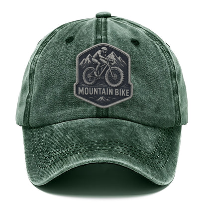 Mountain bike with rugged tires - cyclist badge - Classic Cap - Forest Mist(Green)