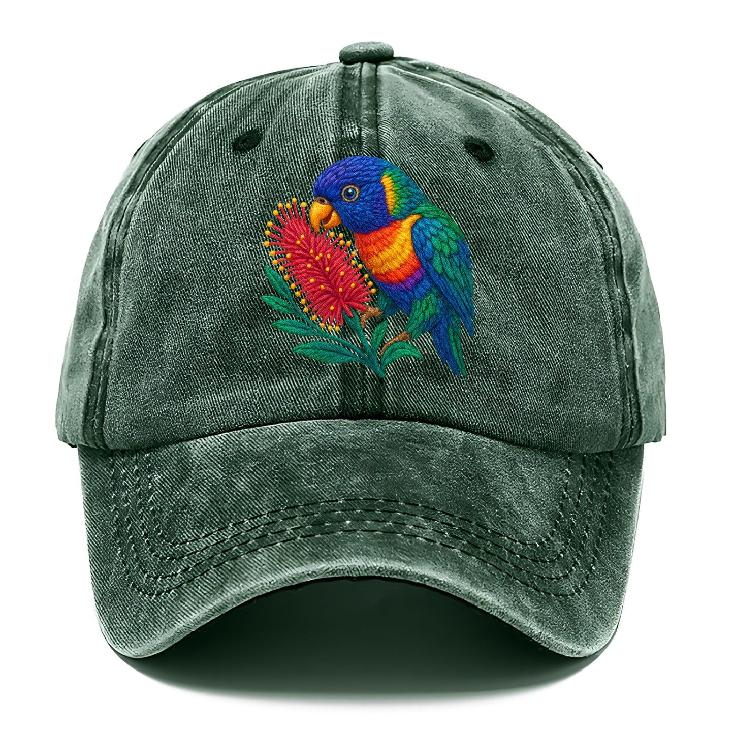 Rainbow Lorikeet Bottlebrush - Classic Cap - Forest Mist(Green)