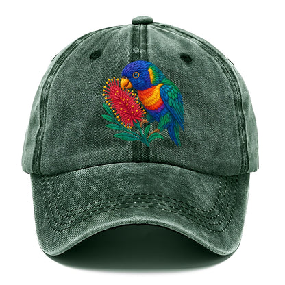 Rainbow Lorikeet Bottlebrush - Classic Cap - Forest Mist(Green)