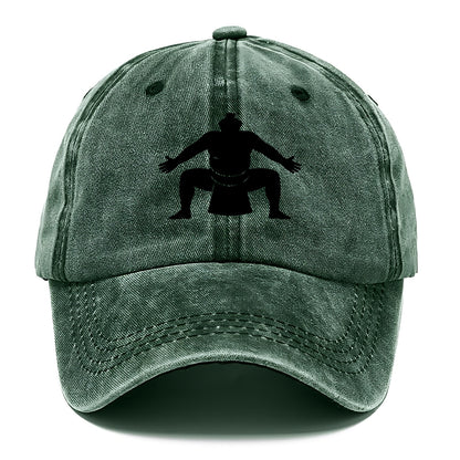 Japanese sumo wrestler ceremonial stance - Classic Cap - Forest Mist(Green)