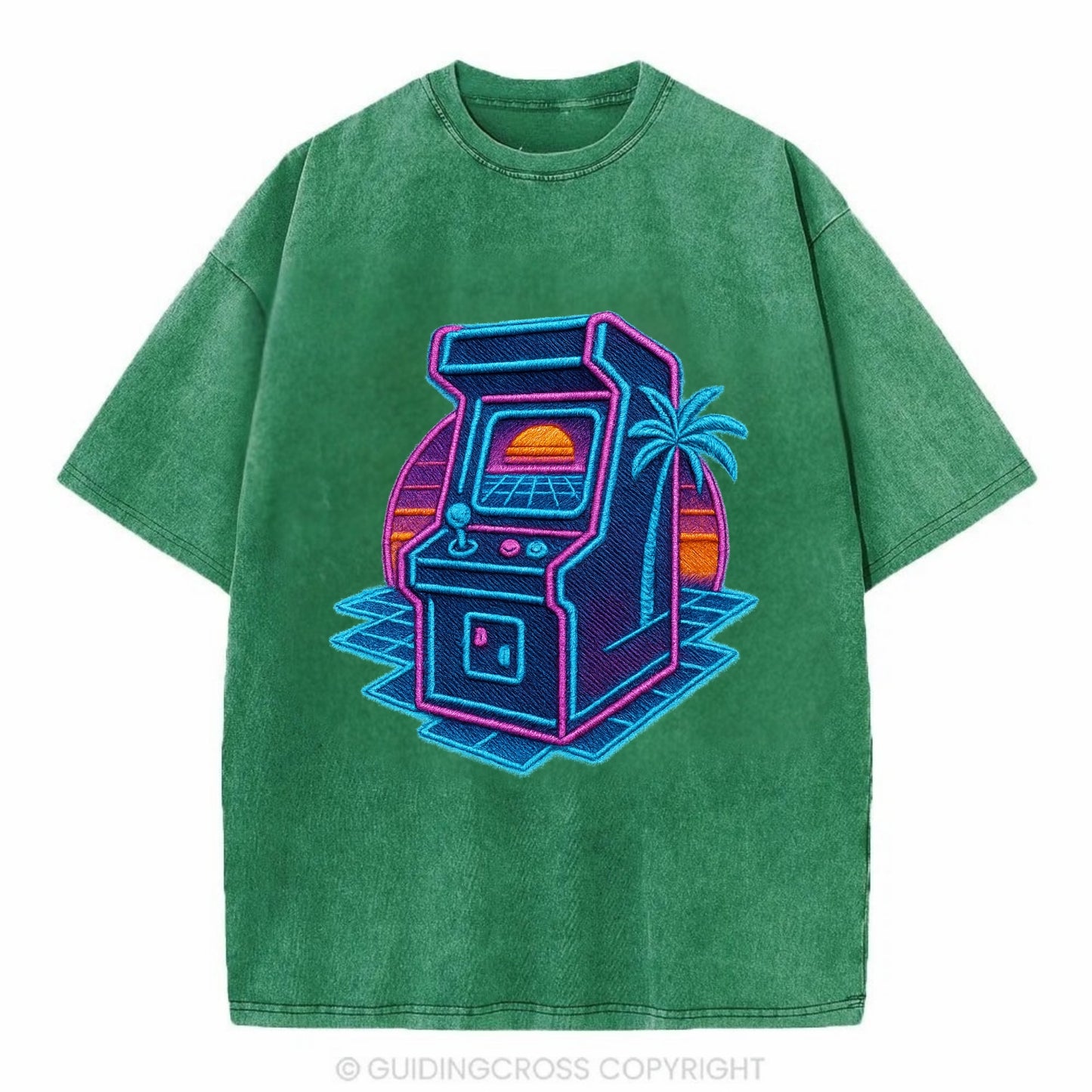 Arcade Machine - Vintage T-shirt - Forest Mist(Green)