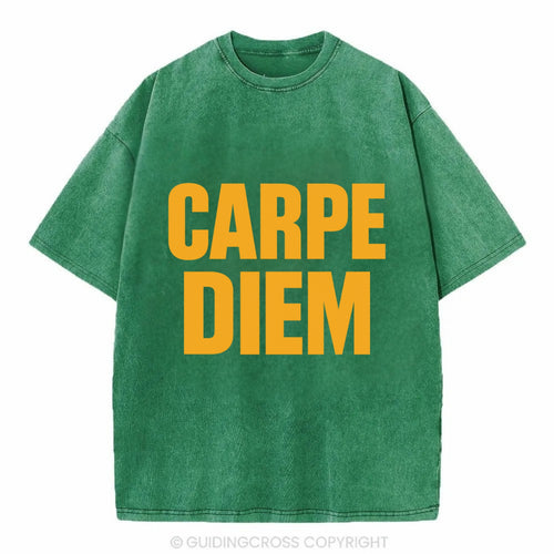 Bold typography design - CARPE DIEM - seize the day - Vintage T-shirt
