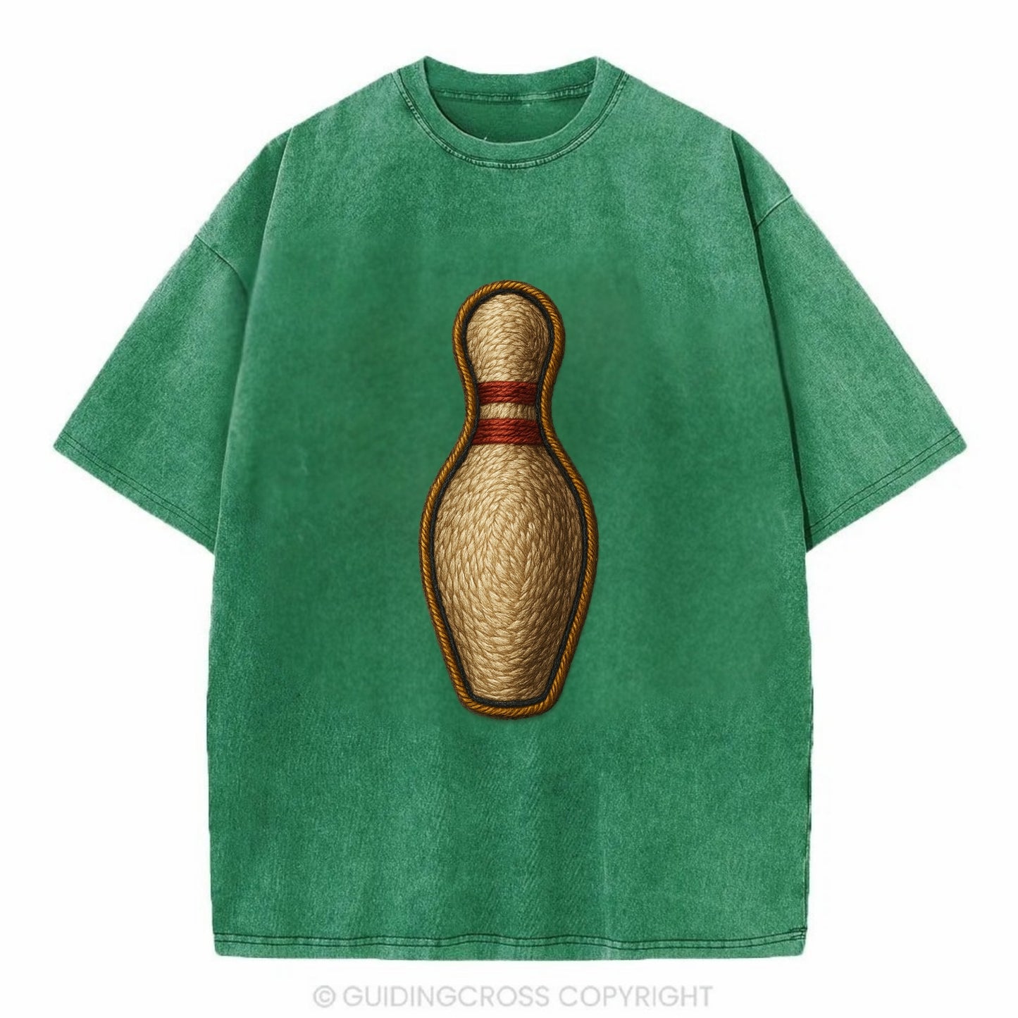 Bowling Pin  - Vintage T-shirt - Forest Mist(Green)
