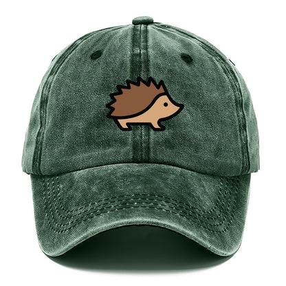 Hedgehog - Brown spiky back flat side profile - Classic Cap - Forest Mist(Green)