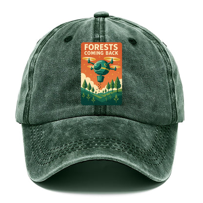 Reforestation drone planting millions of trees - "Forests Coming Back" - nature - Classic Cap - Forest Mist(Green)