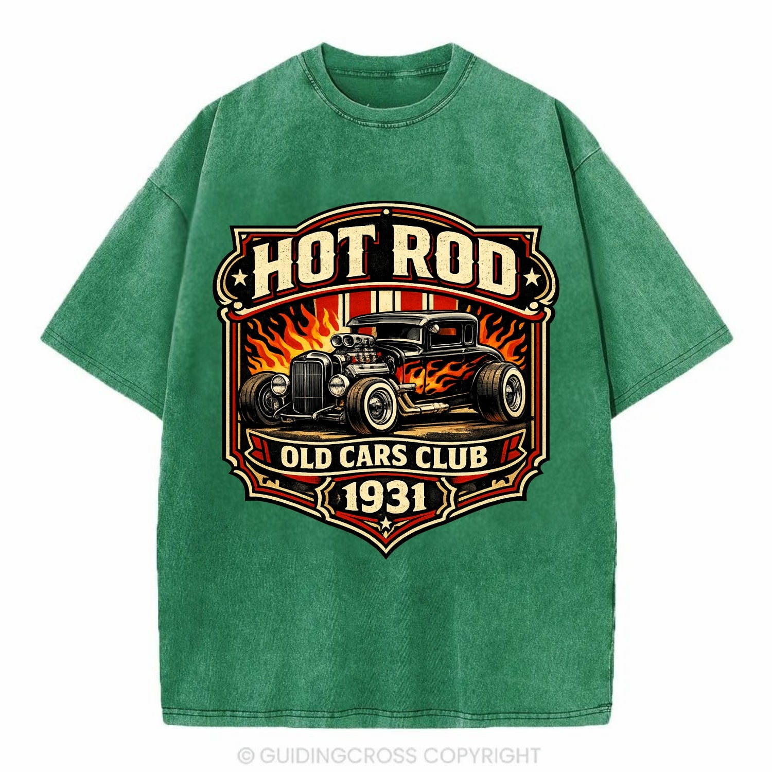 Hot Rod Club 1931 - Vintage T-shirt - Forest Mist(Green)