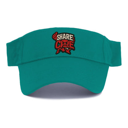 SHARE;CARE TOO MUCH Oversharer Green Hat - Visor - Forest Mist(Green)