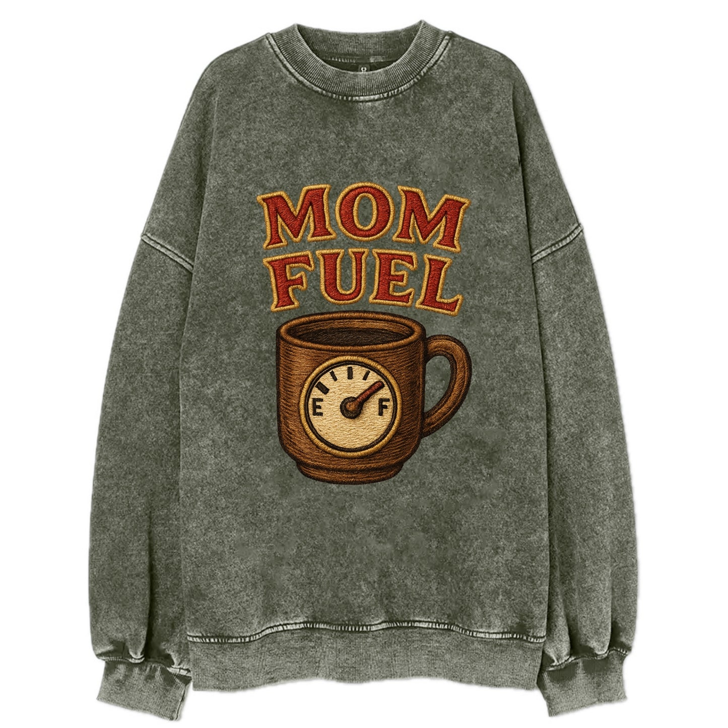 Mom Fuel  - Vintage Sweatshirt - Forest Mist(Green)