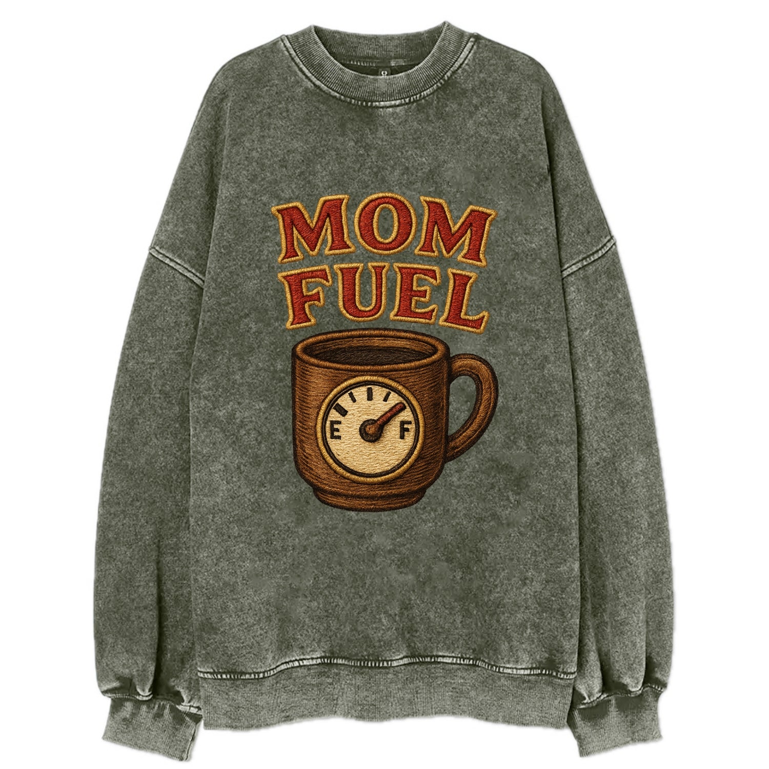 Mom Fuel  - Vintage Sweatshirt - Forest Mist(Green)
