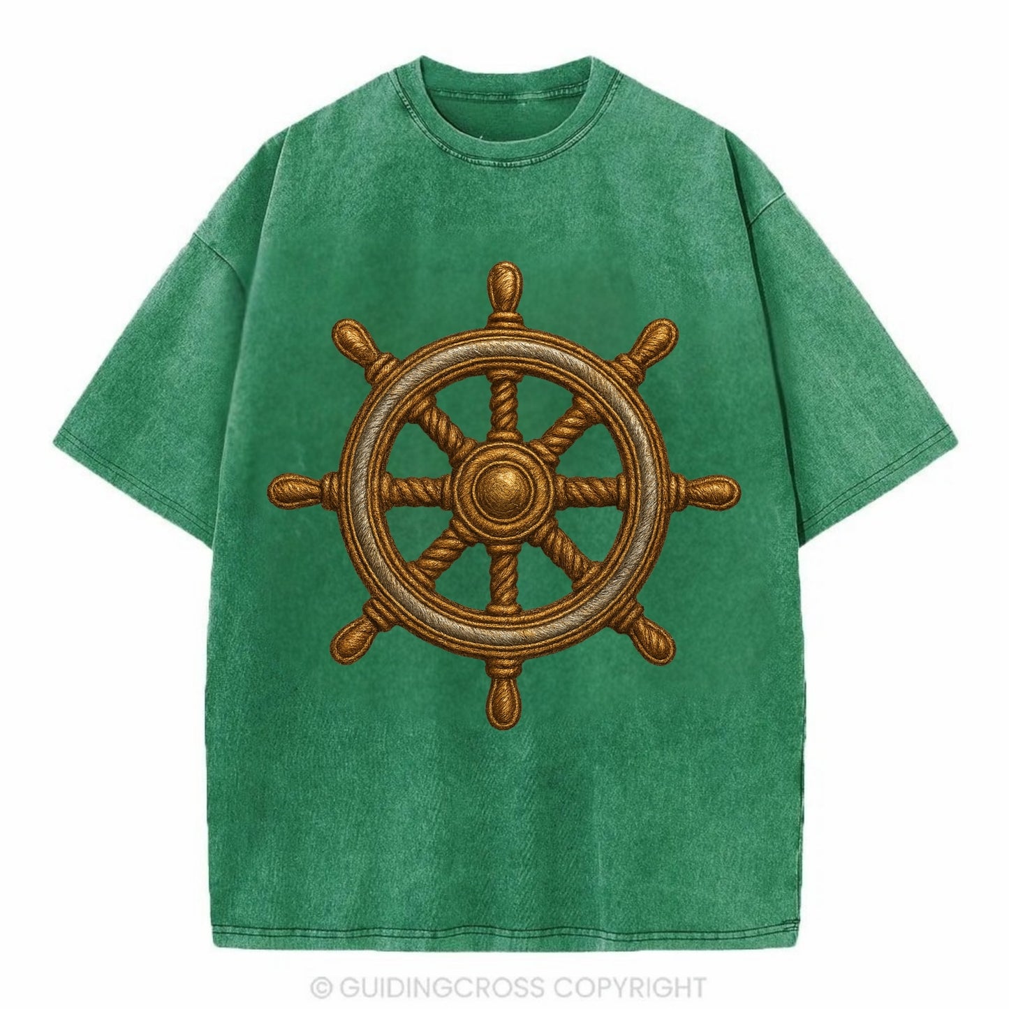 Ship's Wheel  - Vintage T-shirt - Forest Mist(Green)