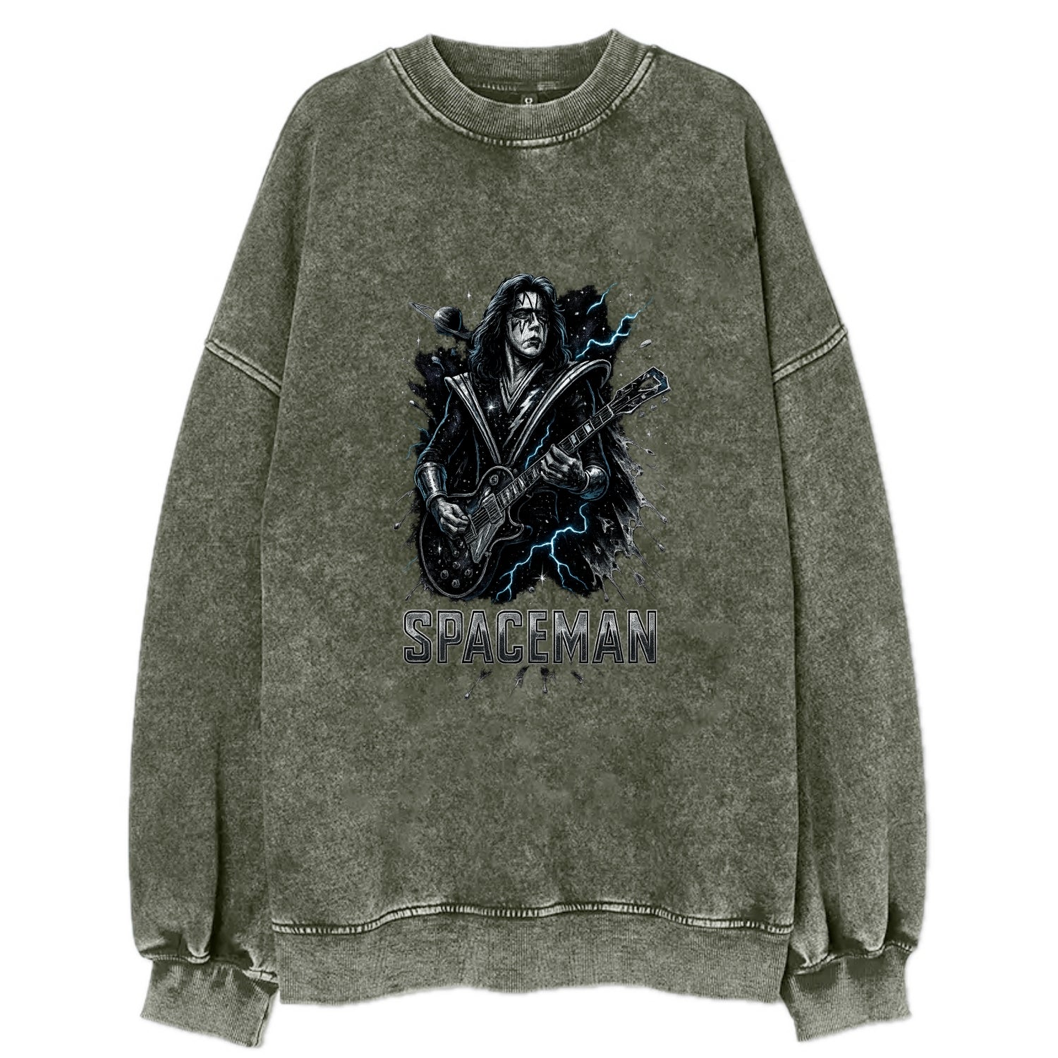 Silver Splash - Vintage Sweatshirt - Forest Mist(Green)