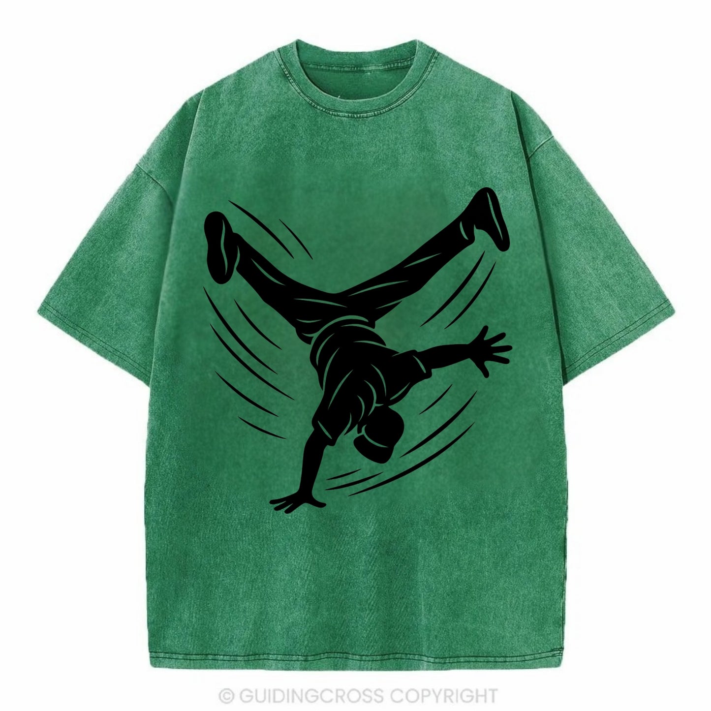 Breakdancer windmill move - Vintage T-shirt - Forest Mist(Green)