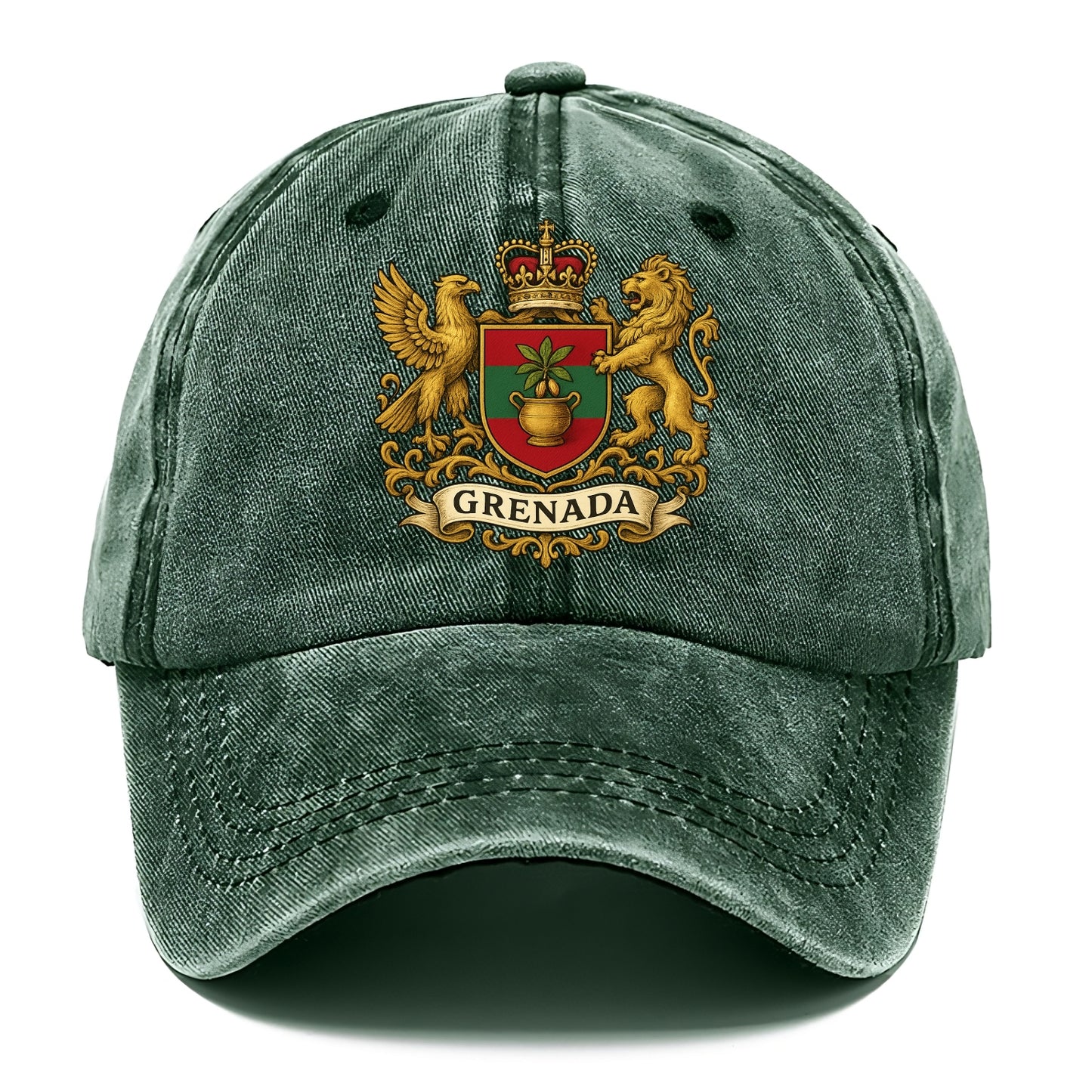 Grenada Heritage Badge  - Classic Cap - Forest Mist(Green)