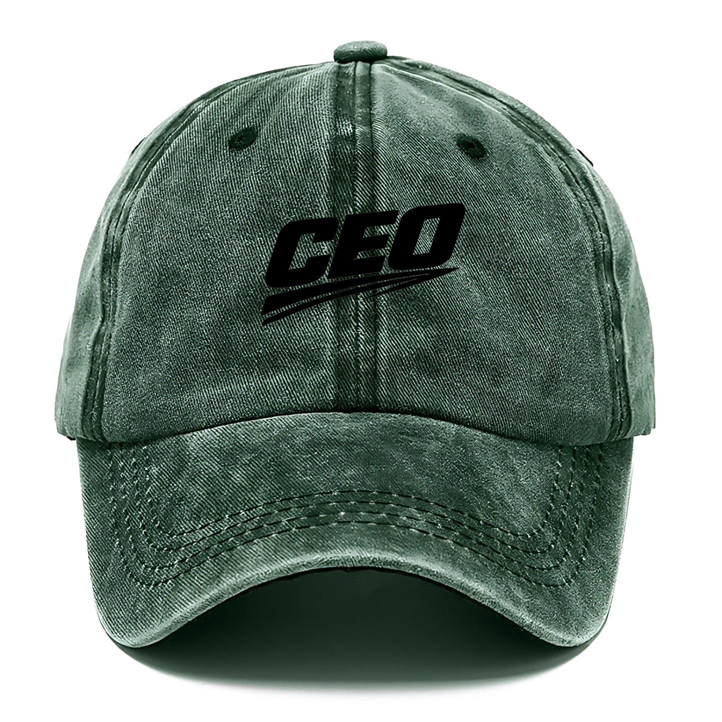 Bold typography design - "CEO" - chief executive, running things - Classic Cap - Forest Mist(Green)