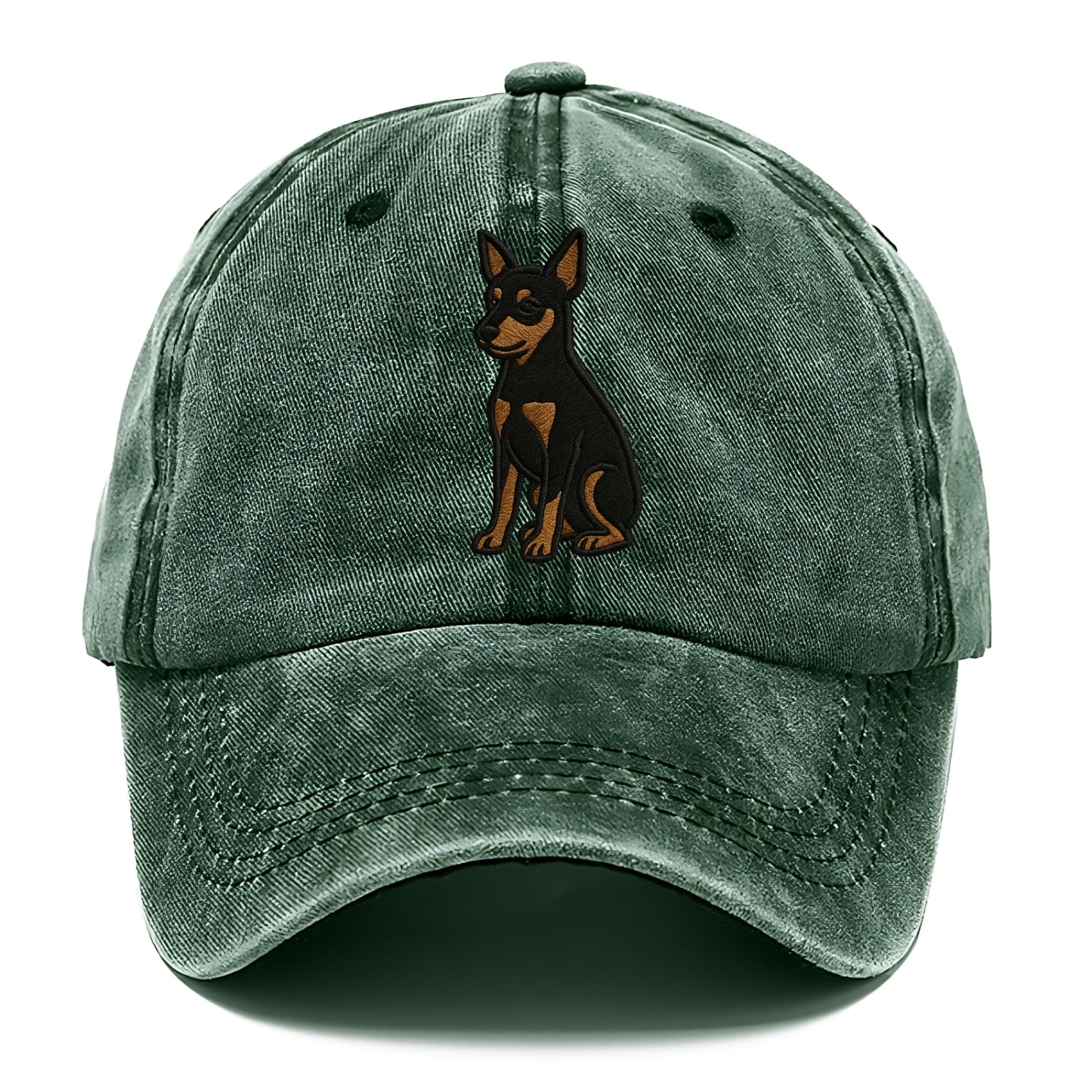 Miniature Pinscher - Black and tan sitti Classic Cap - Forest Mist(Green)