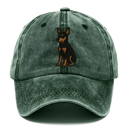 Miniature Pinscher - Black and tan sitti Classic Cap - Forest Mist(Green)