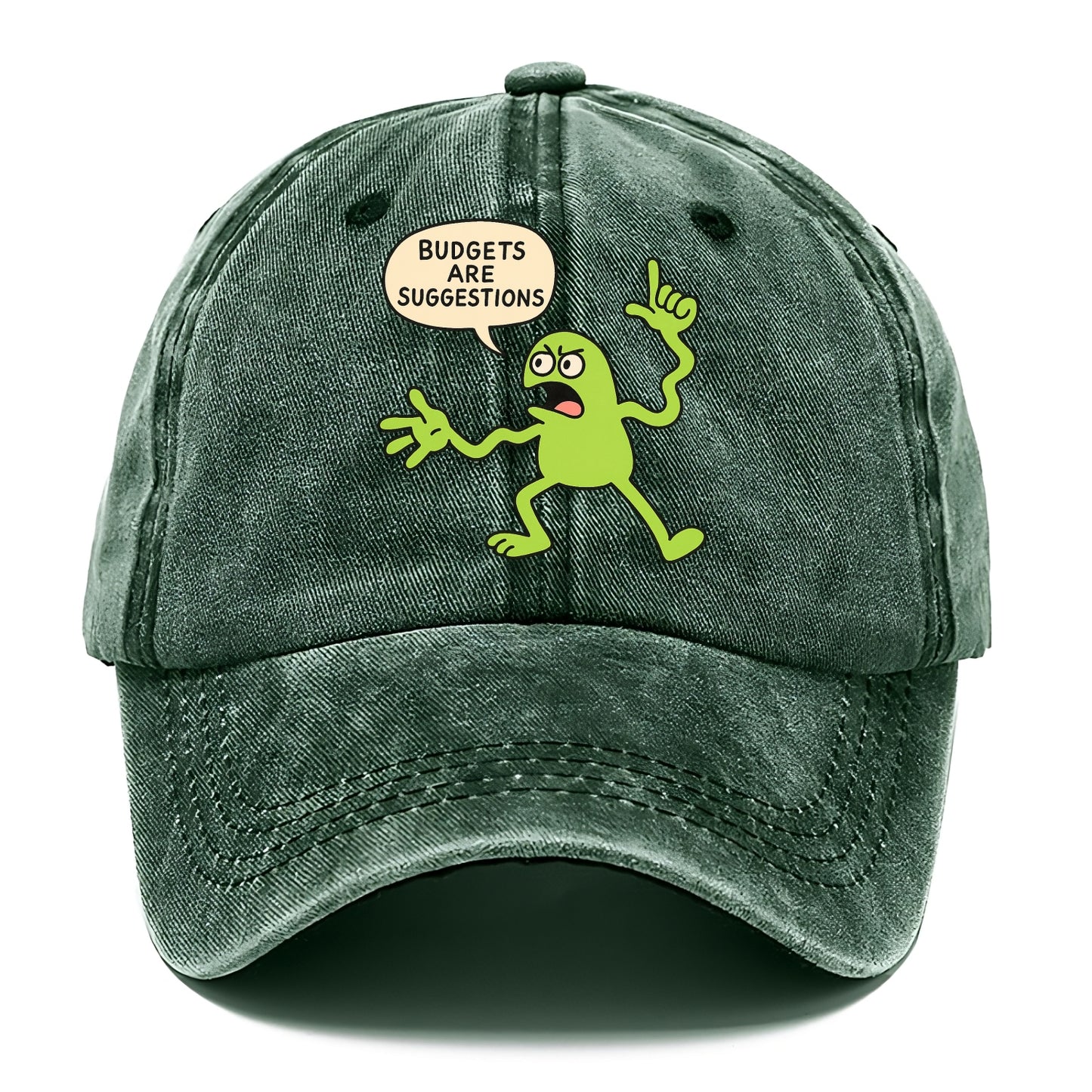 BUDGETS ARE SUGGESTIONS | Rebellious calculator - Classic Cap - Forest Mist(Green)