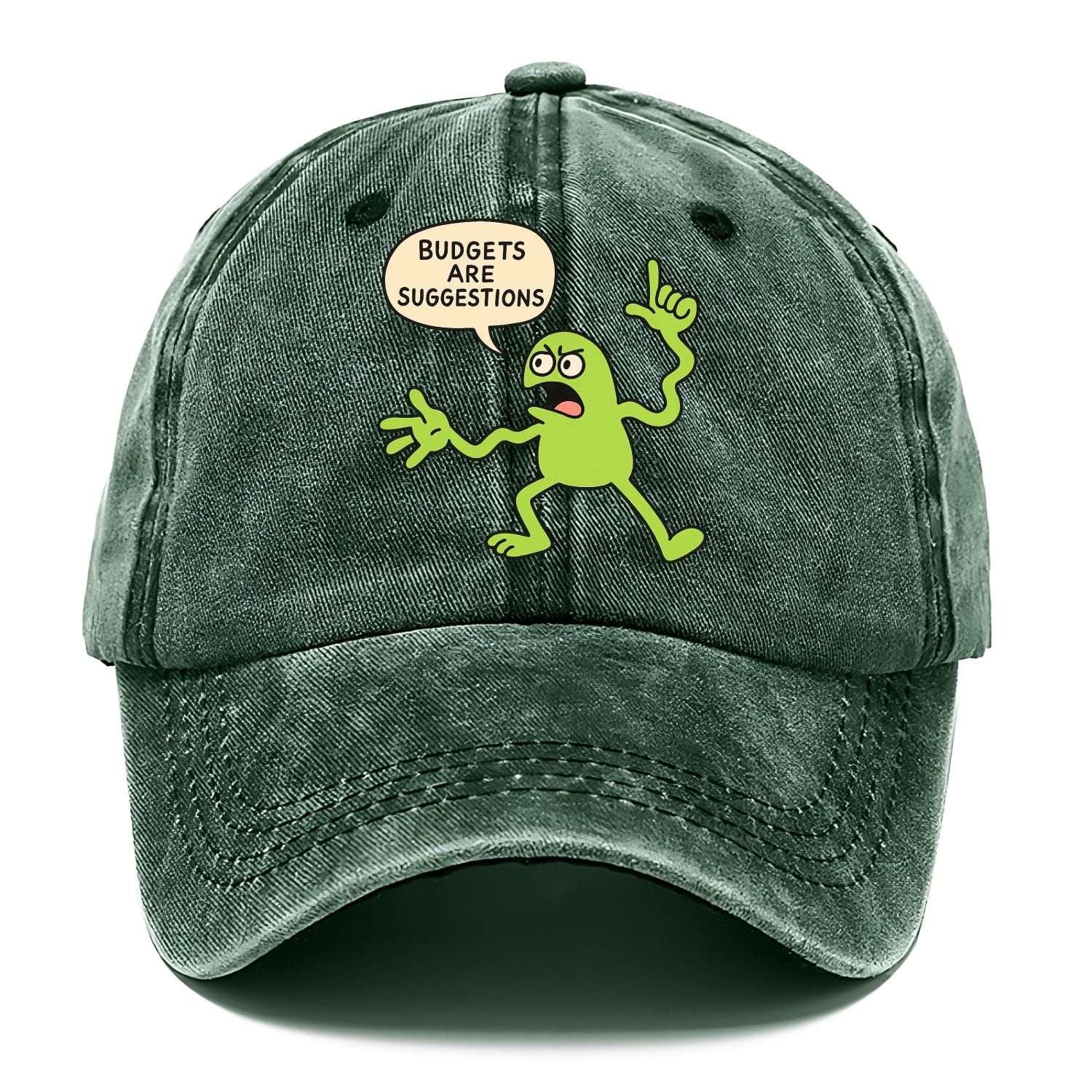 BUDGETS ARE SUGGESTIONS | Rebellious calculator - Classic Cap - Forest Mist(Green)