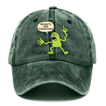 BUDGETS ARE SUGGESTIONS | Rebellious calculator - Classic Cap - Forest Mist(Green)