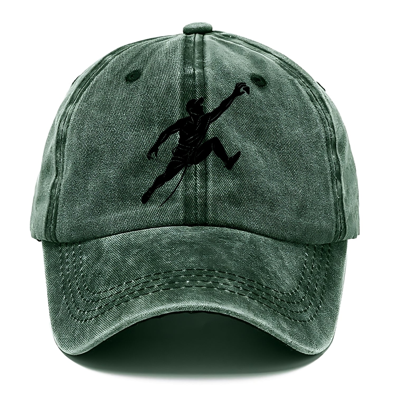 Rock wall climber reaching hold - Classic Cap - Forest Mist(Green)