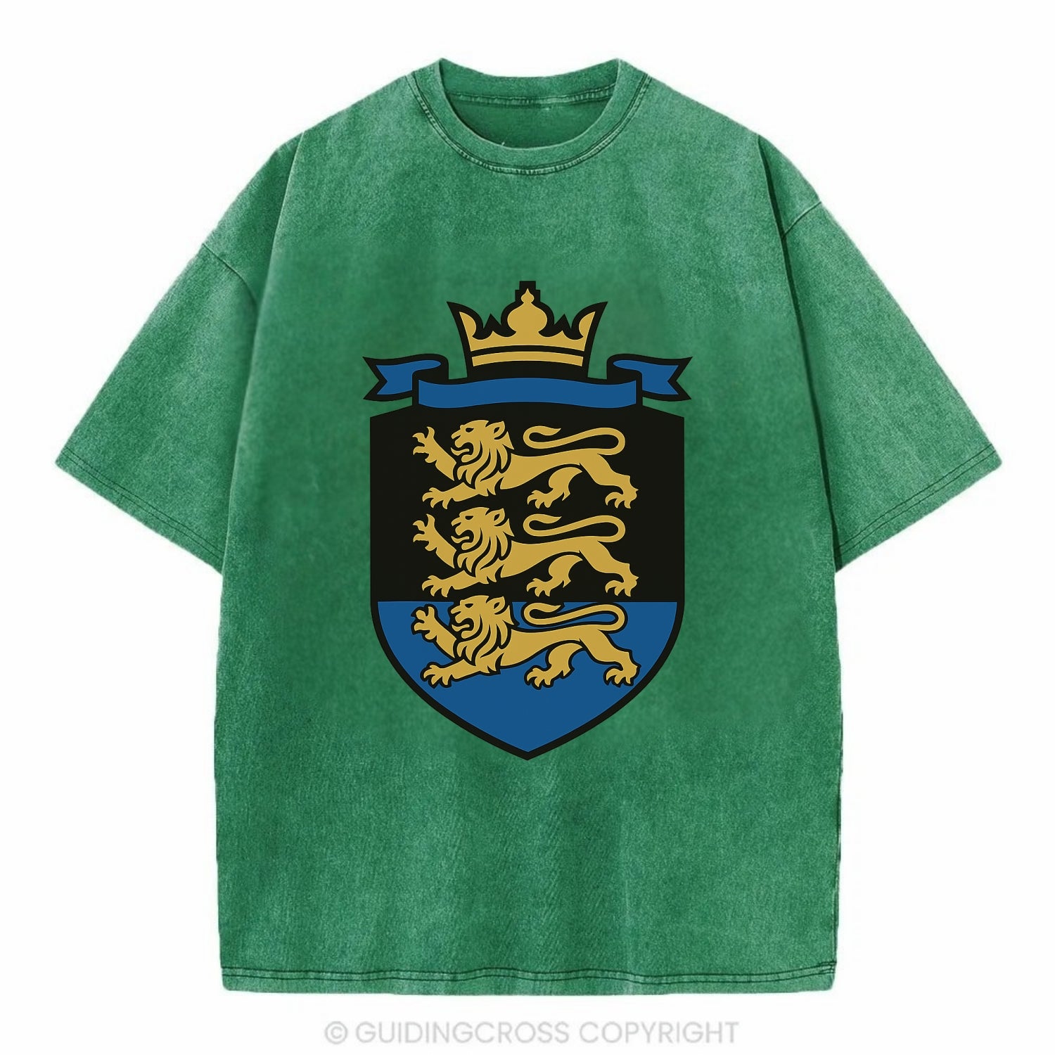 Estonia Royal Logo  - Vintage T-shirt - Forest Mist(Green)