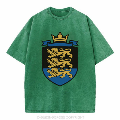 Estonia Royal Logo  - Vintage T-shirt - Forest Mist(Green)