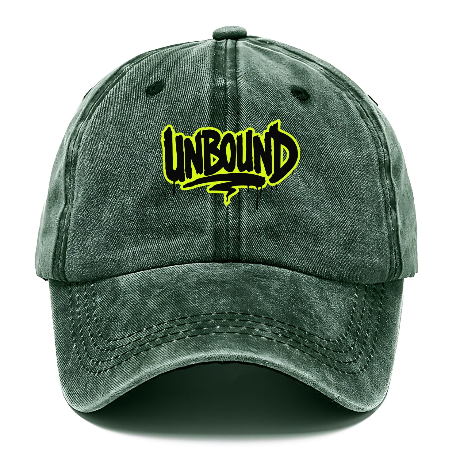 Bold typography design - "UNBOUND" - without limits, free from constraints - Classic Cap - Forest Mist(Green)