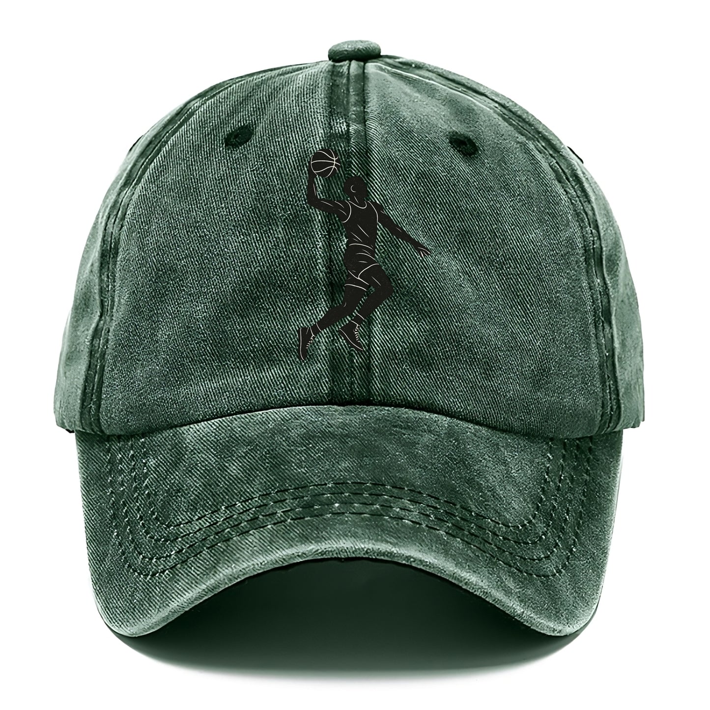 Basketball player dunking silhouette - Classic Cap - Forest Mist(Green)