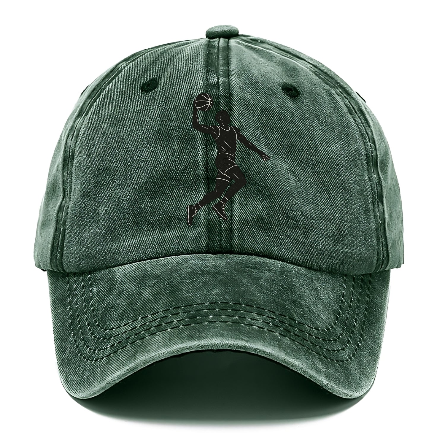 Basketball player dunking silhouette - Classic Cap - Forest Mist(Green)