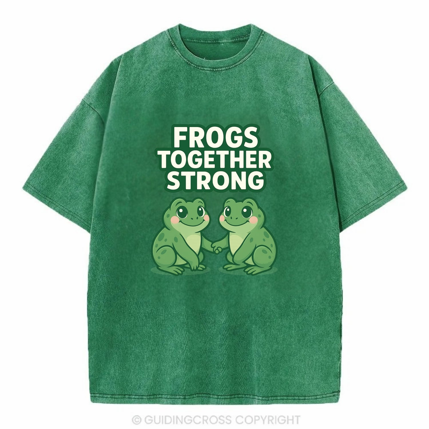 Frogs Together Strong 2 - Vintage T-shirt - Forest Mist(Green)
