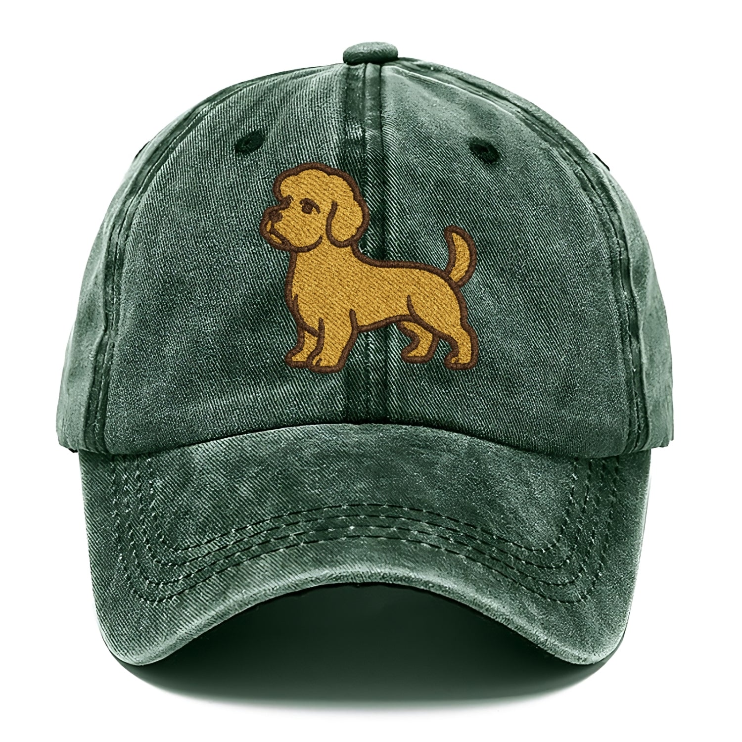 Dandie Dinmont Terrier Mustard Colored Pose Classic Cap - Forest Mist(Green)