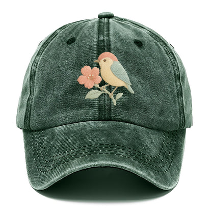 Peach Flowerpecker - Classic Cap - Forest Mist(Green)