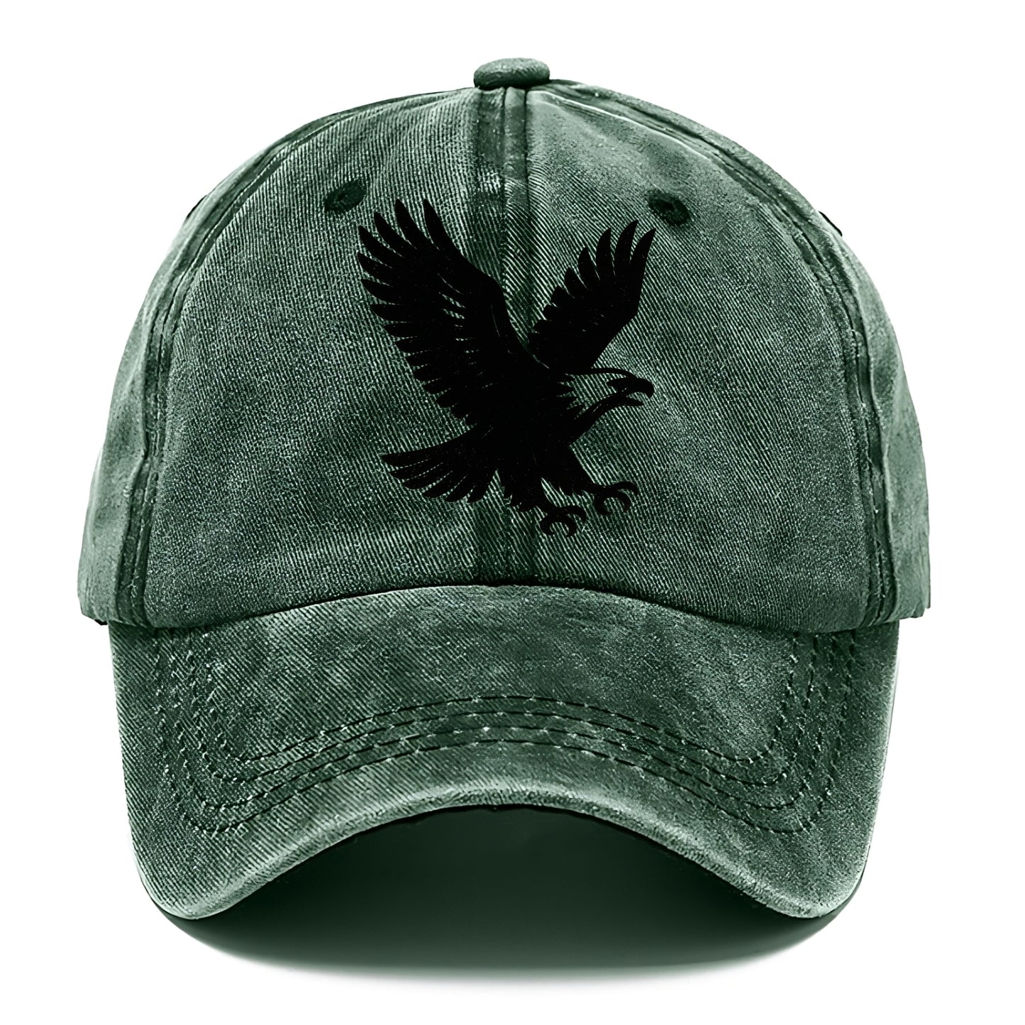 Eagle in flight - liberty and independence ink brushstrokes - Classic Cap - Forest Mist(Green)