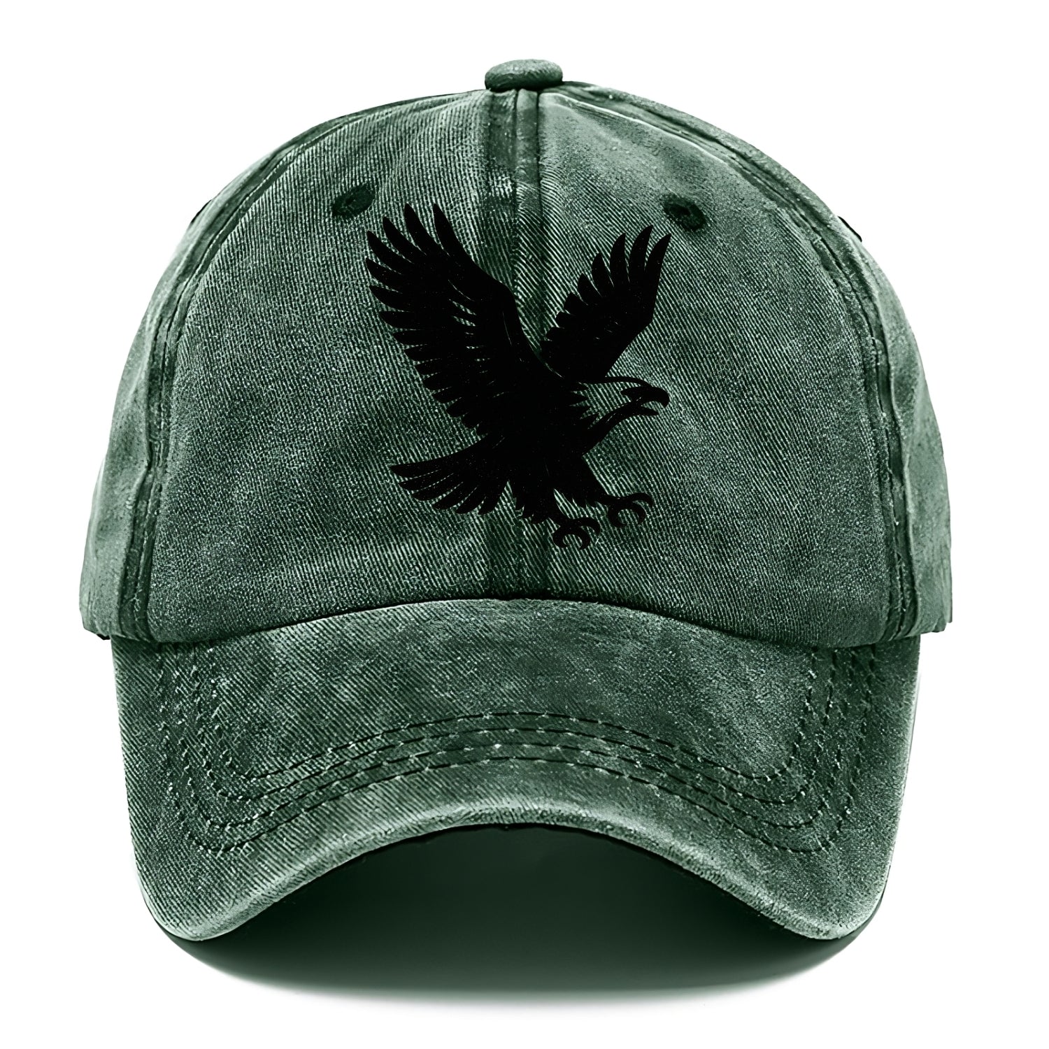Eagle in flight - liberty and independence ink brushstrokes - Classic Cap - Forest Mist(Green)