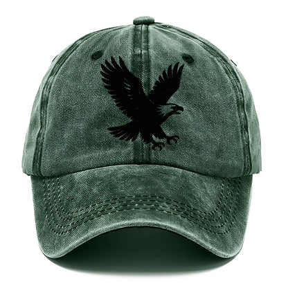 Eagle in flight - liberty and independence ink brushstrokes - Classic Cap - Forest Mist(Green)
