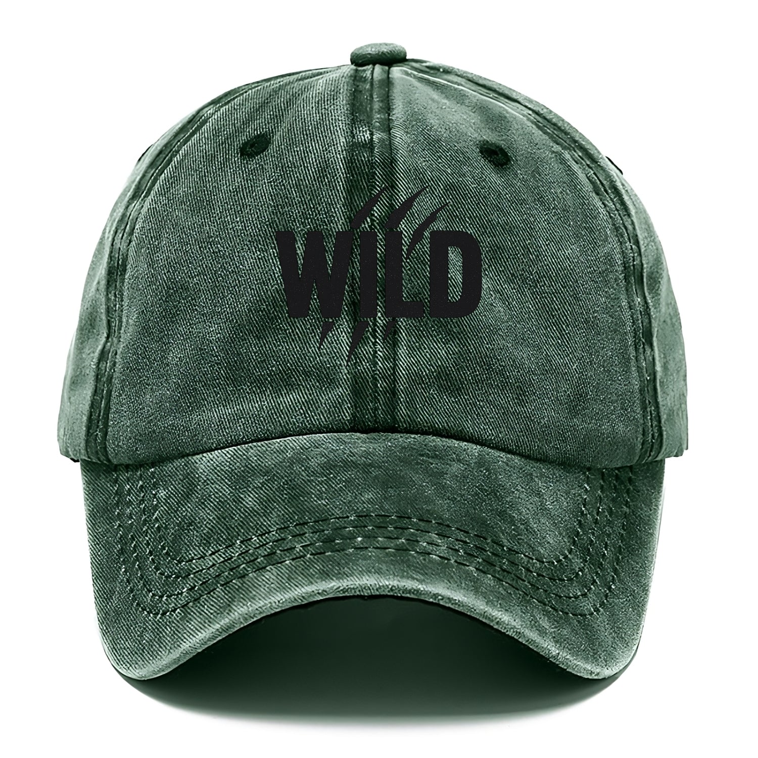 Bold typography design - "WILD" - untamed, natural, free - Classic Cap - Forest Mist(Green)
