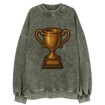 Trophy Cup  - Vintage Sweatshirt - Forest Mist(Green)