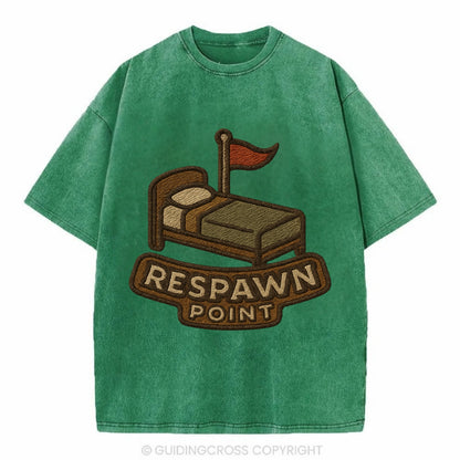 Respawn Point  - Vintage T-shirt - Forest Mist(Green)