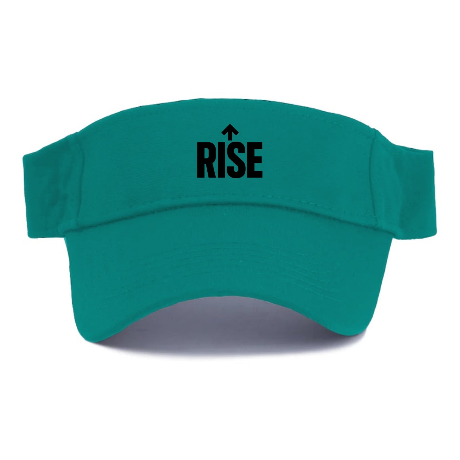 Bold typography design - "RISE" - getting up, ascending, elevating - Visor - Forest Mist(Green)