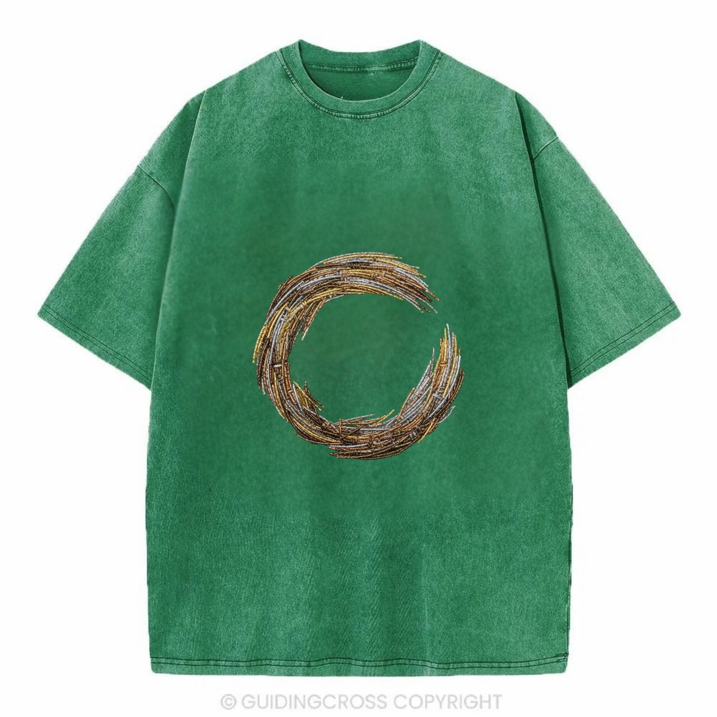 Enso Circle - Vintage T-shirt - Forest Mist(Green)