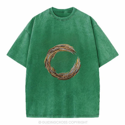 Enso Circle - Vintage T-shirt - Forest Mist(Green)